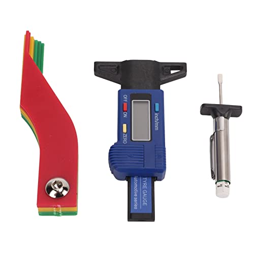 Kit de medidor de piso de pneu digital, Akozon peças de roda tipo de discagem suporte espalhador de