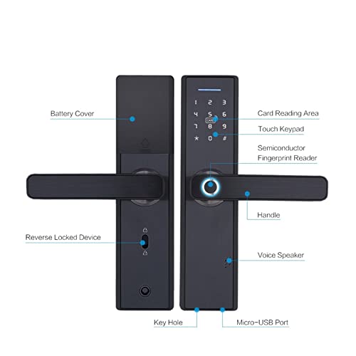 Digital Bluetooth App Código teclado sin llave para puertas 6