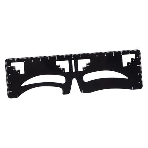 GALPADA Règle à Sourcils en Acier Inoxydable Format Compact Pochoir de Maquillage Réutilisable pour Femmes Balance Trois Points Précision Dessin Sourcils Usage Voyage