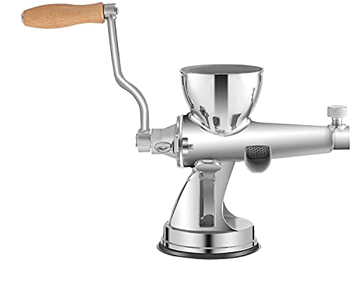 Exprimidor Manual de Acero Inoxidable con manivela, exprimidor de Hierba de Trigo, Molinillo de Hierba de Trigo Manual con Base de Ventosa; Extractor de exprimidor Manual para Jeng