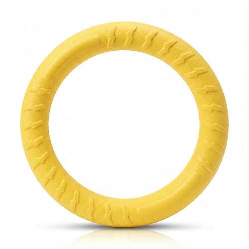 Image of Petarchi RuffFoam Puller Rings for Dogs - Soft Yet Durable Patented Foam Material | Safe on Teeth & Gums, Lightweight Fetch & Tug Toy Water-Friendly Training Ring | Large Size (28-30cm Outer Diameter)
