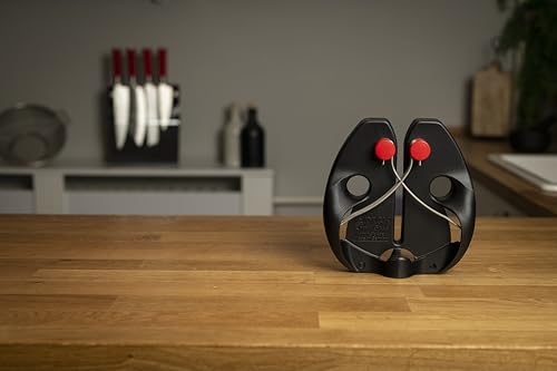 Foto von F. DICK Messerschärfer Rapid Steel action (Schärfer zum Durchziehen; Stäbe aus Edelstahl) 90091000, ohne Standplatte schwarz, 20 cm