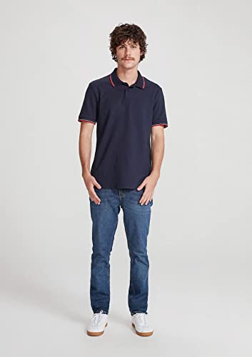 Camisa Básica Masculina Polo Piquet Básica Regular Em Algodão - Azul M