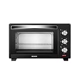 Becken - Mini Horno Eléctrico Sobremesa - Capacidad 30 L - 1600W - 6 niveles de potencia - Grill con 3 posiciones - Control manual - Temporizador - Luz piloto - Bandeja - Luz Interior