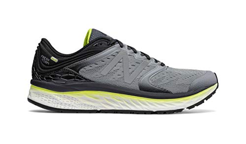 New Balance Men's Fresh Foam 1080 V8 Running Shoe, Steel/Black, 10 W US