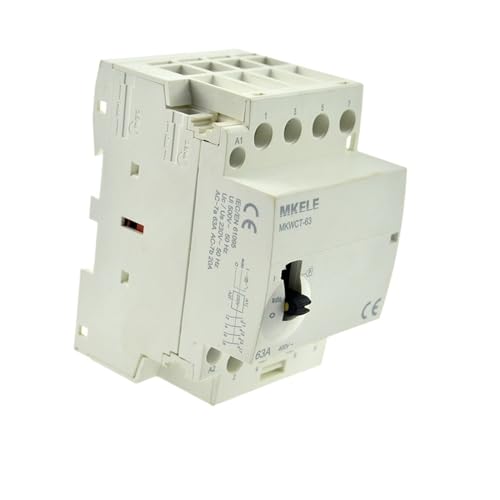 Contacteur 63 A CA 3P modulaire domestique rail DIN commande manuelle 220V 3NO