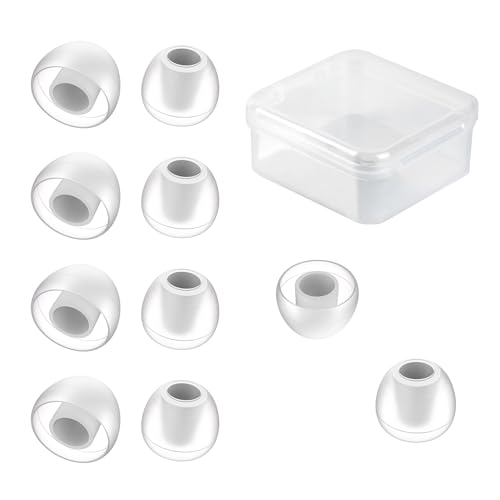 Image of 5 Pairs KBEAR 07 Ear Tips, KINBOOFI Silicone KZ ZS10 PROIEM Eartips, Medium Earbuds for KZ ZST ZS10 PRO X AS10 ZSN ZSN ZSN PRO X ZSN PRO ZAR ZS10 PRO X Wired Headphone (White,M /M /M,5Paris)
