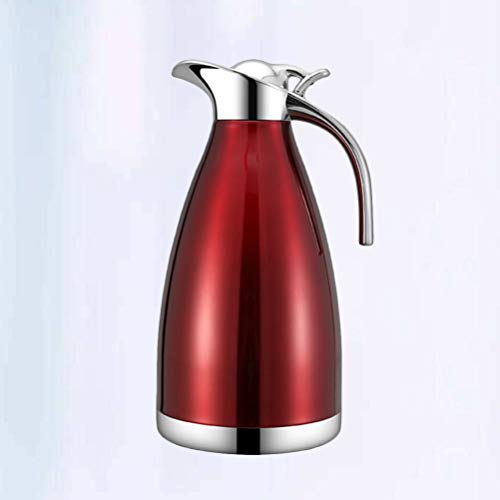 DOITOOL Garrafa térmica de aço inoxidável para café e chá de bebidas (2L vermelho)