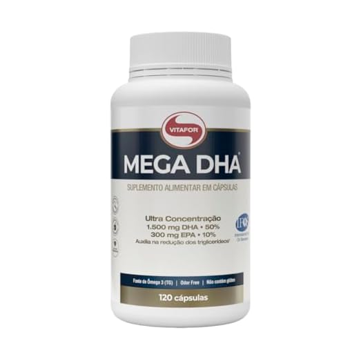 Mega DHA 1500mg Dha + 300mg Epa - 120 cápsulas - Vitafor