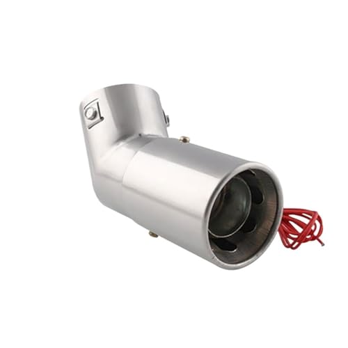 Embout d'échappement inox premium et résistant avec effet lumineux rouge pour sortie 30-63mm