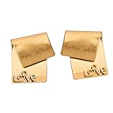 VALICLUD Pendientes Cuadrados Dorados de Cobre para Mujer Pendientes Geométricos Irregulares Exagerados Joyería Femenina Elegante para Fiestas y Eventos 1 Par