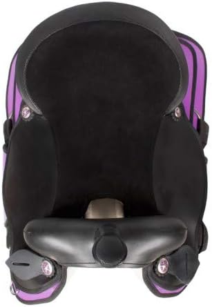 Western Barrel Racing Handmade Synthetic Cordura Horse Saddle Lightweight Trail Tack Equestrian Get Matching Headstall, Breastplate & REINS, Size: 10-18 inches Seat, DD24
