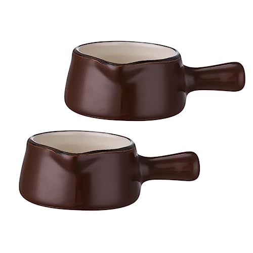 Mikinona 2 Piezas mini plato de salsa irrompible cerámica el preparación de comida platos de condimentos fruteros fruteira fruit bowl plato de condimento platillo para condimentos Brown