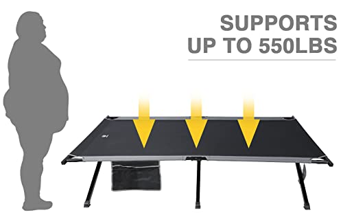 Ever Advanced Oversized Xxl Folding Camping Cot For Outdoor Travel Portable Tent Bed With Carry Bag Support To 550 Lbs #TOP2