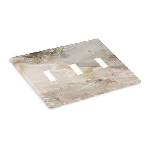 Placa para interruptor beige de material irrompible tamaño estándar 2