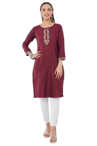 Il Filo Stylish Woollen Straight Kurti for Women & Girls – Perfect Casual Kurti Only-picture-12