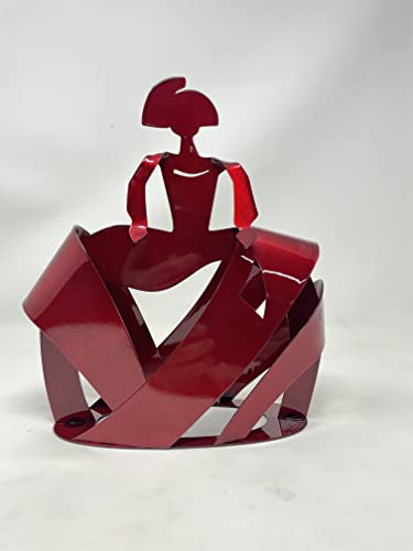 MENINA de forja Rojo 18cm Hecha a Mano en España-MENINA EN Acero Fabricada DE Forma Artesanal -...
