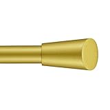 Vimayta 3/4 inch Curtain Rod with Bevel Finials, 36-72 inches Premium Metals Curtain Rod, Decorative