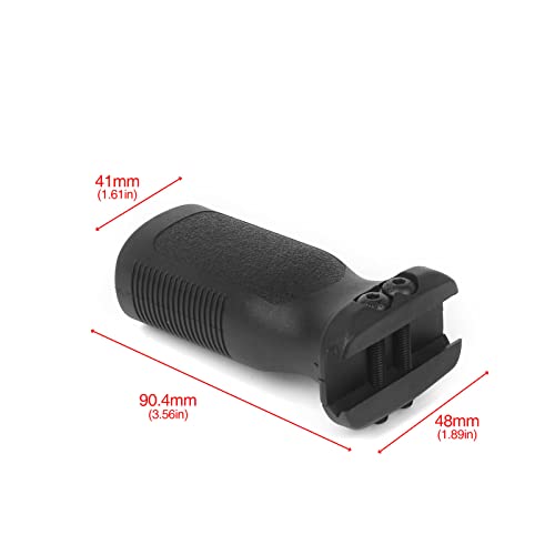 QIRUIMY Tactical Rail Front Grip,Nylon Vertical Foregrip Rvg Knight's Handle for 20mm Picatinny Rail System (Black) - Image 2