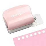 Adjustable 5-Hole Punch with Positioning Mark, Portable Metal 5 Hole Puncher, 8 Sheet Capacity, Paper Puncher Binding Hole Punch for Planner, A4-30 Holes, A5-20 Holes, B5 26 Holes, Refill Pages