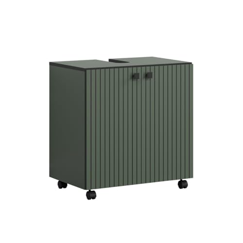 Epikasa Mueble bajo lavabo puro, aglomerado de melamina, verde, 60 x 64 x 42 cm