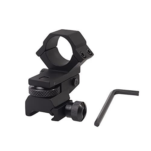 Zonger Windage Elevation Adjustable High Profile Riflescope Ring Flashlight Ring Mount For Tactical Mount Ring And Hunting Scope Ring Sight Aluminum Alloy Matt Black (30Mm) #TOP4