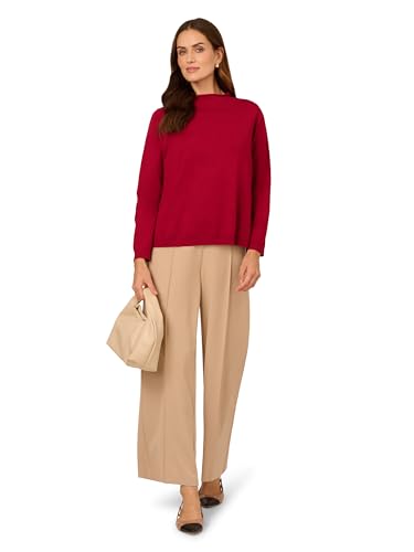 Image of Adrianna Papell Women's Mock Neck Step Hem Sweater