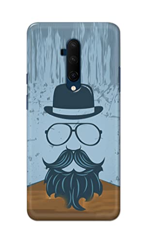 Image of PRINTFIDAA Mustache Beard and Hairstyle Hipster in Glasses Printed Designer Hard Case for OnePlus 7 Pro Back Cover -(e) RPM1002