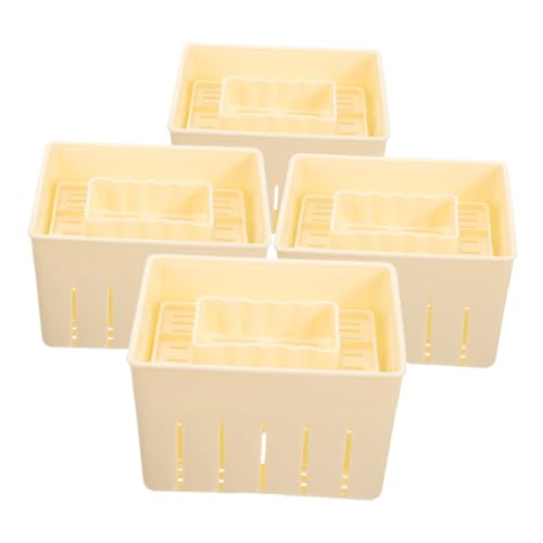 Ipetboom Molde Para Tofu y Queso 4 Piezas, Prensa Manual Para Prensar Tofu, Utensilio Compacto Para Cocina Casera