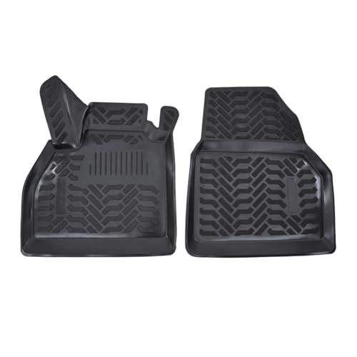 J&J AUTOMOTIVE | Tapis De Sol en Caoutchouc 3D Exclusive Compatible avec Kangoo 2008-2021, 2pcs Bord Haut, Inodore, Noir, Antidérapant