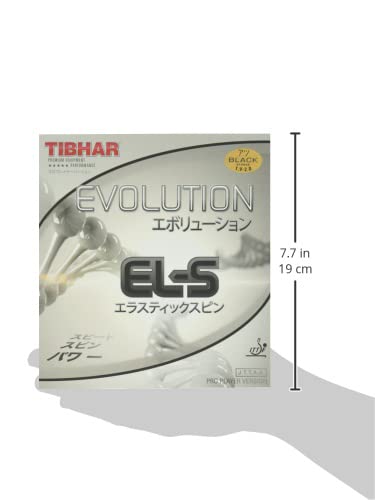 Tibhar Evolution EL-S Table Tennis Rubber (Black, 2,1 - 2,2 mm) - Image 3