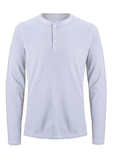 Image of LAZYCHUNKS Men's Regular Fit T-Shirt (Full Sleeve Tshirt -01 White Medium)