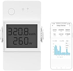 SONOFF POWR320D Elite 20A WiFi Smart WiFi Wireless Light Switch with Energy Monitoring, Universal DIY Module f