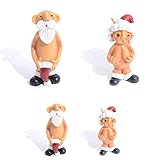 2021 Naughty Santa Christmas Ornament Santa Ornament nackter Weihnachtsmann Weihnachtsbaum Dekoration Anhänger Perfekt für Freunde der Familie (4 Stück)