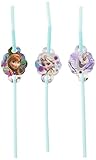 Disney Frozen disposable Straws Party with Elsa Anna & Olaf (18 straws per pack)