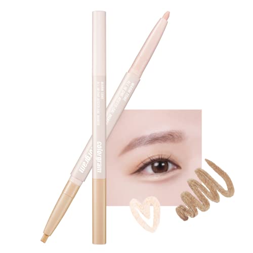 COLORGRAM All In One Agegyo Sal(Eye Bags) Make Up Eye Shadow Liner 3 Colors - True Beauty K-Drama Makeup, Intense Color with Smooth Texture, Rich Cream Formula, Long-Lasting without Smudging (01 Warm Tone)