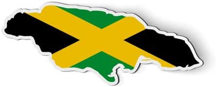 Jamaica Flag Jamaican Country Shape - 5" Magnet for Car Locker Refrigerator