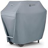 Zober All-Weather Premium BBQ Grill Cover 64” - Double-Layer 600D Oxford Fabric - 100% Waterproof Gas Grill Cover With Covered Air Vents - Large Barbecue Grill Cover Featuring Dual Handles & Straps