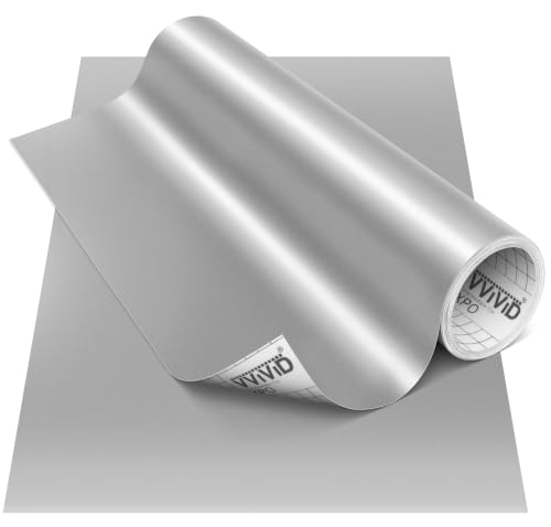 VViViD DECO65 Matte Silver Permanent Adhesive Craft Vinyl for Cricut, Silhouette & Cameo (12" x 50ft)