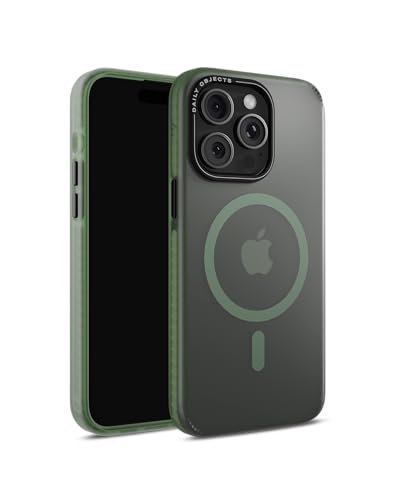 Image of DailyObjects TPU Green Nimbus Slim Magnetic Protective Case Cover Compatible With iPhone 15 Pro Max|Magsafe|Camera&Body Protection|Anti Shock,Scratch Resistant|Cutouts Modern Design|Wireless Charging