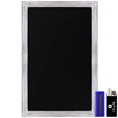 Hbcy Creations Rustic Magnetic Wall Chalkboards (Whitewashed, 24 X 36 Inch) #TOP1