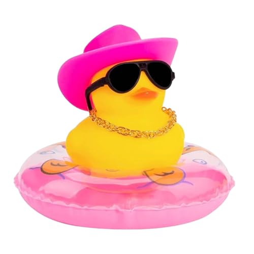 Duck en Caoutchouc de Voiture - Decoration Toard Decoration Figure Jaune, drôle d'ornement intérieur Automatique | Accessoire de véhicule pour Les et Les Adultes, Jouet de Bain pour Une Douche