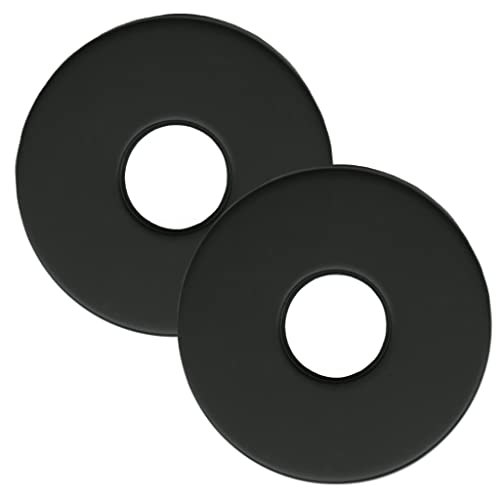 Corla 2Pc Shower Arm Flange 2.5” Round | Modern Universal Escutcheon Replacement Cover Plate (Matte Black) #TOP10