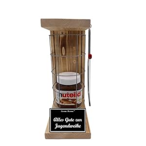 Geschenk zur Jugendweihe Nutella Geschenk Set | Eiserne Reserve Gitterkäfig incl. Säge | Jugendweihe Geschenk Geschenke…