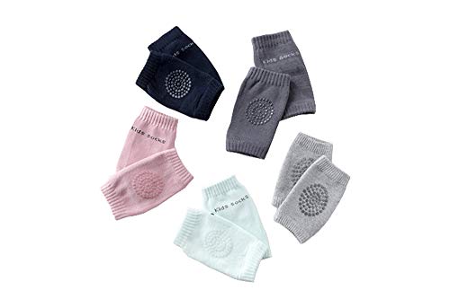 Baby Crawling Anti Slip Knee Pads Unisex Clothing Accessories Toddler Leg Warmer Safety Protective Cover Toddlers Learn to Socks Children Short Kneepads 5 Pairs