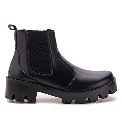 Bota Coturno Feminino Tratorada Conforto - Preto/39