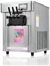 TZ® 3 flavors Soft serve Ice Cream Making Machine 2+1 mixed flavors ice cream machines 6.5L*2 Hopper volume Yogurt Ice Cream Machine Yogurt Machine 22L-25L/H (110V/60HZ, R22)