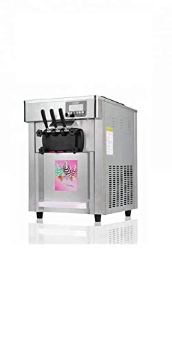 TZ® 3 flavors Soft serve Ice Cream Making Machine 2+1 mixed flavors ice cream machines 6.5L*2 Hopper volume Yogurt Ice Cream Machine Yogurt Machine 22L-25L/H (110V/60HZ, R22)