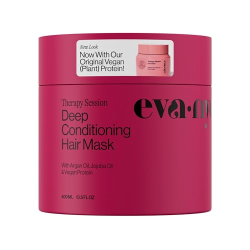 Eva NYC Therapy Session Deep Conditioning Hair Mask with Vegan Protein, Jojoba Oil + Argan Oil -...