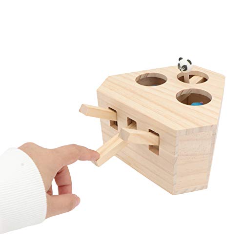 Brinquedo interativo de caçada de gatos da POPETPOP com 3 buracos de madeira, jogo de toupeira, brin